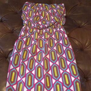 Strapless Colorful Dress